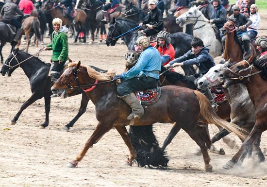 Tajikistan Buzkashi Traditional Horse Game