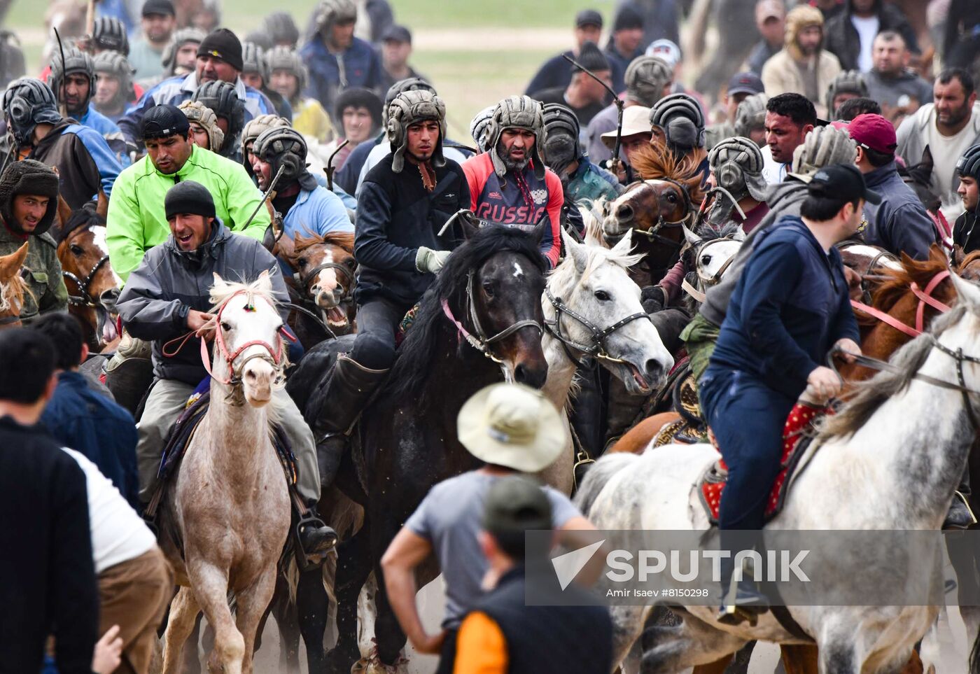 Tajikistan Buzkashi Traditional Horse Game