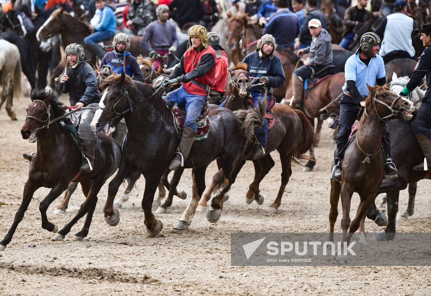 Tajikistan Buzkashi Traditional Horse Game