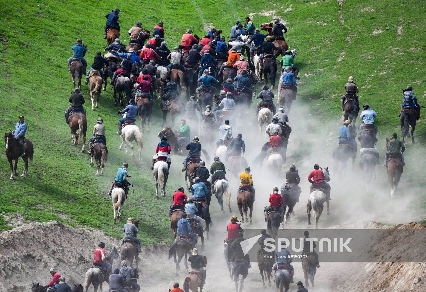 Tajikistan Buzkashi Traditional Horse Game