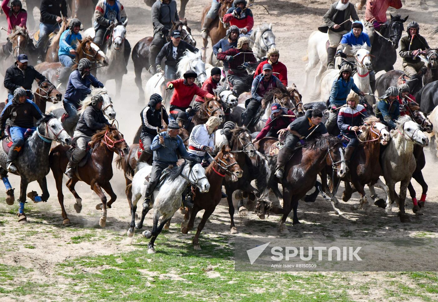 Tajikistan Buzkashi Traditional Horse Game