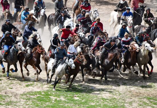 Tajikistan Buzkashi Traditional Horse Game