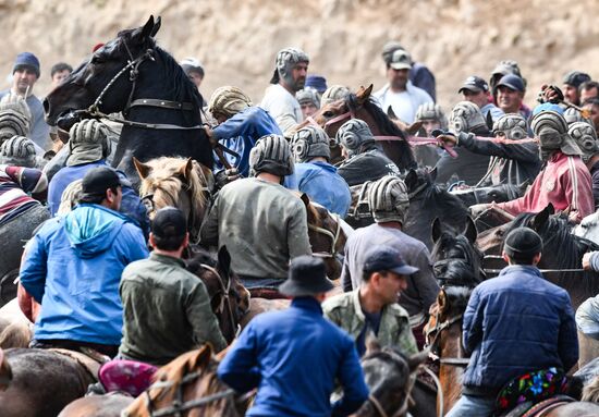 Tajikistan Buzkashi Traditional Horse Game