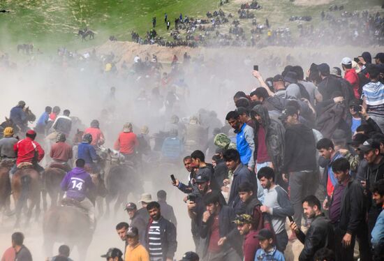 Tajikistan Buzkashi Traditional Horse Game