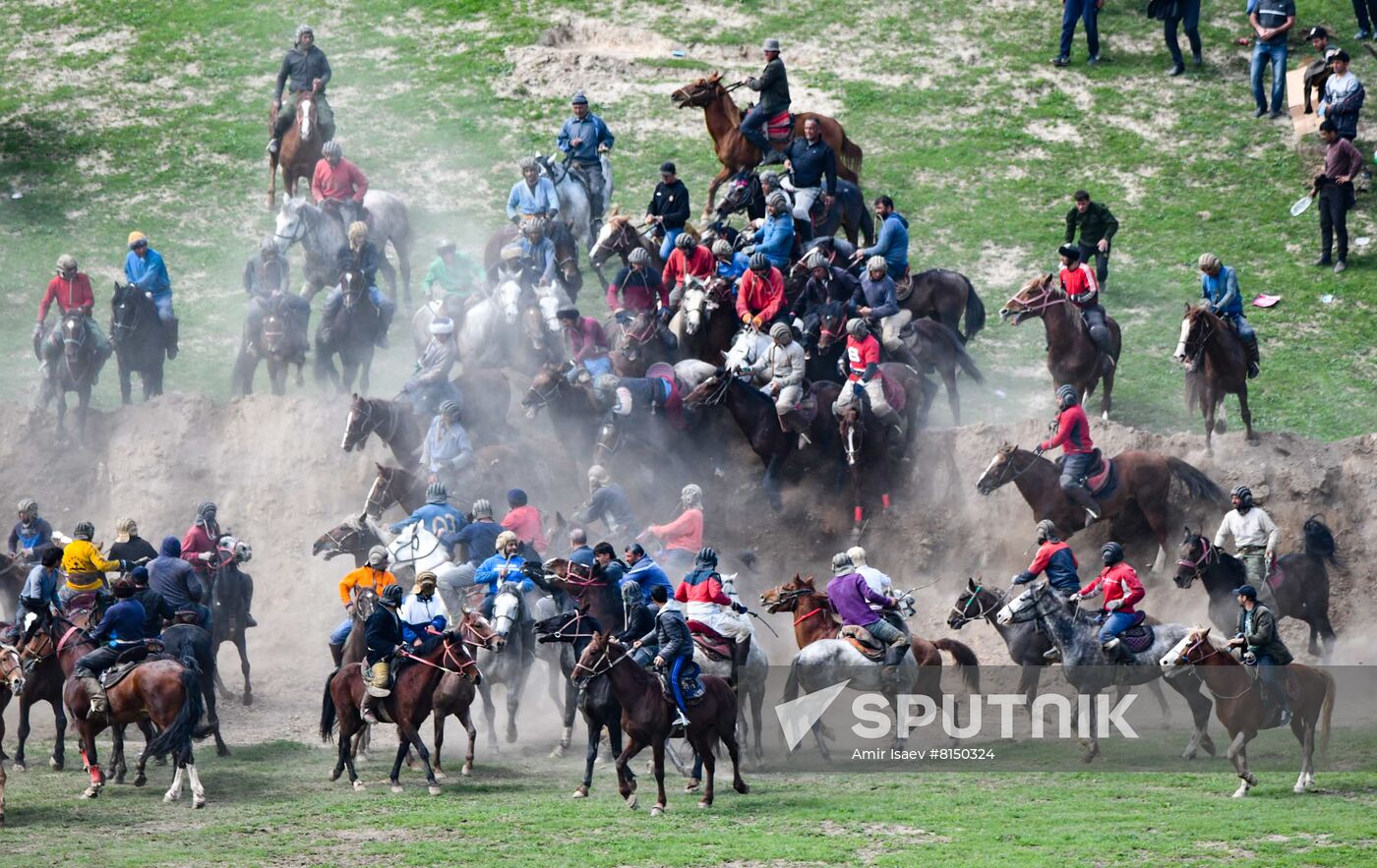 Tajikistan Buzkashi Traditional Horse Game
