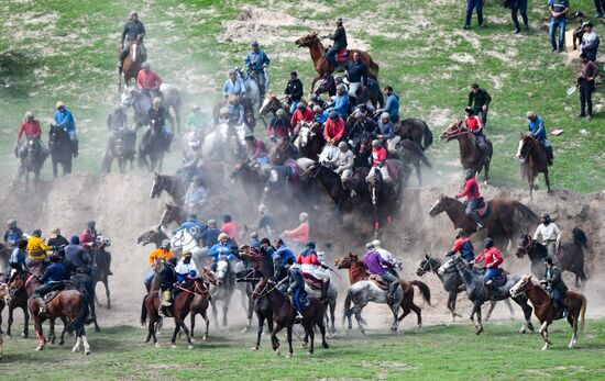 Tajikistan Buzkashi Traditional Horse Game