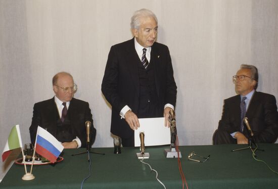 President of Italy Francesco Maurizio Cossiga visits Russia
