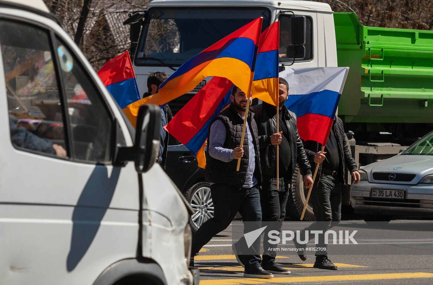 Armenia Russia Military Support Rally