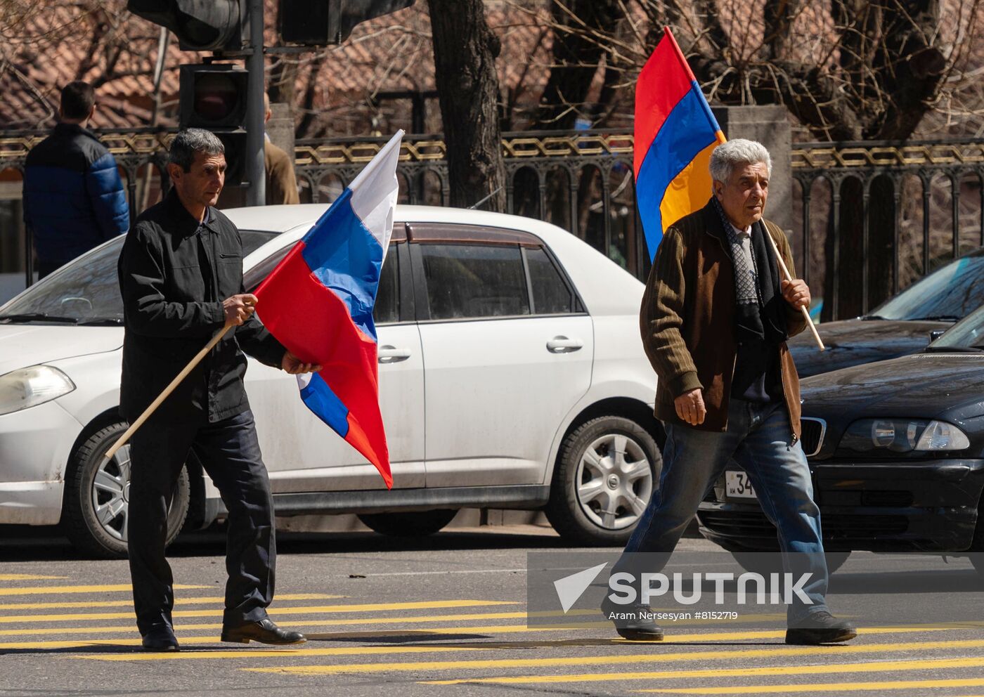 Armenia Russia Military Support Rally