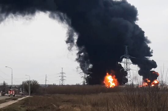 Russia Oil Depot Fire