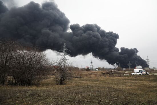 Russia Oil Depot Fire