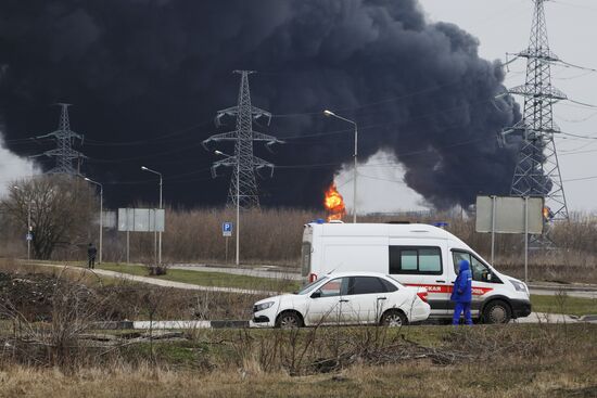 Russia Oil Depot Fire