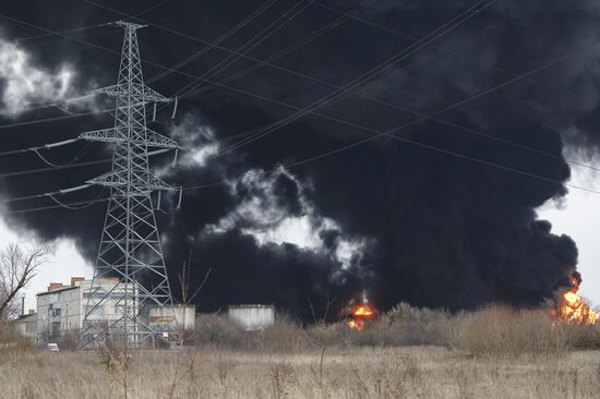 Russia Oil Depot Fire