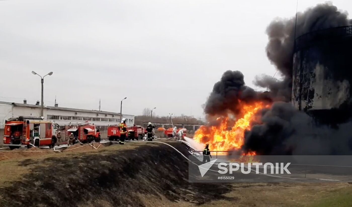 Russia Oil Depot Fire