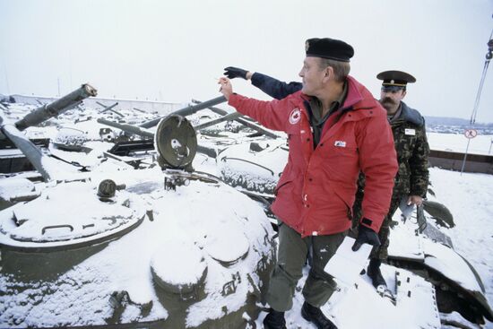 Disposing of Soviet armor vehicles