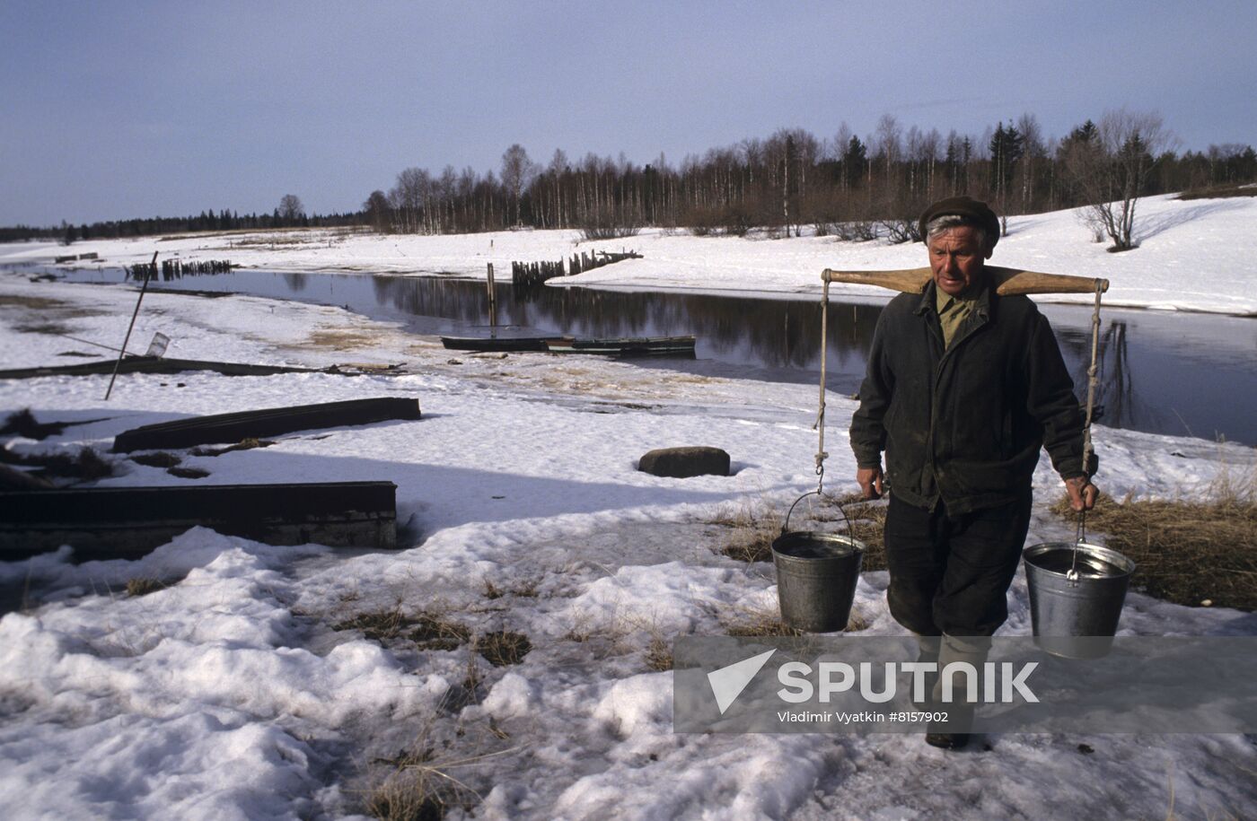 Village of Malye Ozerki in Arkhangelsk Region