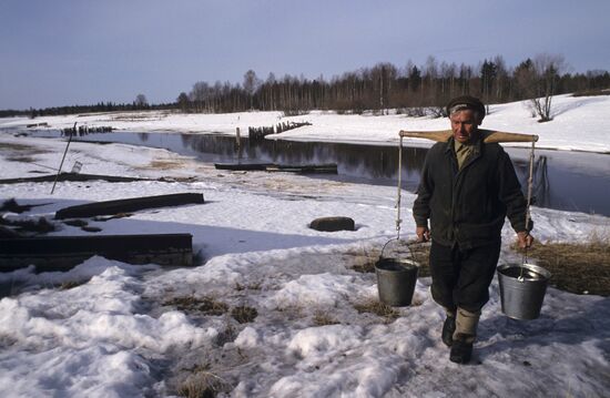 Village of Malye Ozerki in Arkhangelsk Region