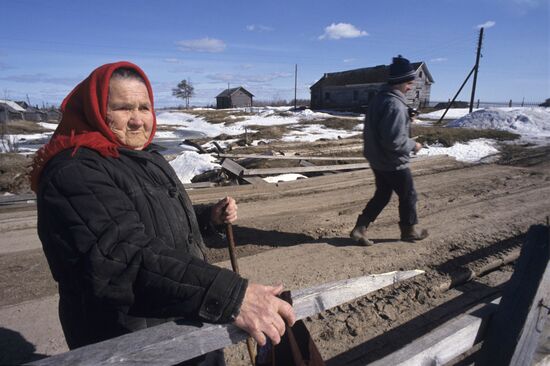 Village of Malye Ozerki in Arkhangelsk Region