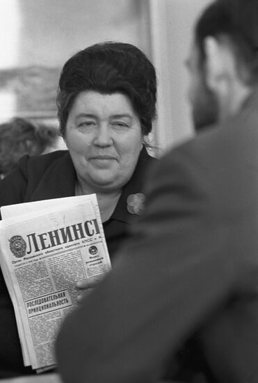 USSR Supreme Soviet candidate, teacher Zoya Kiselyova