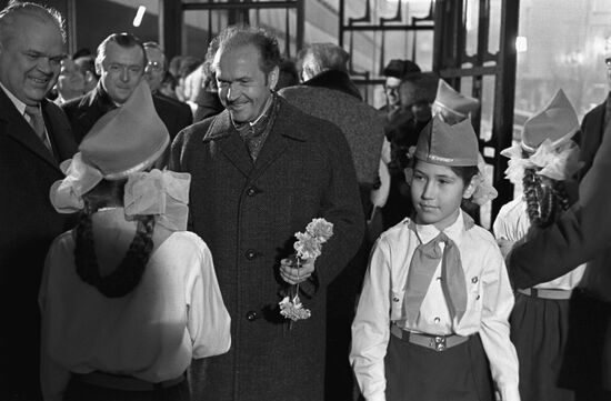 GDR Foreign Minister Oskar Fischer visits USSR