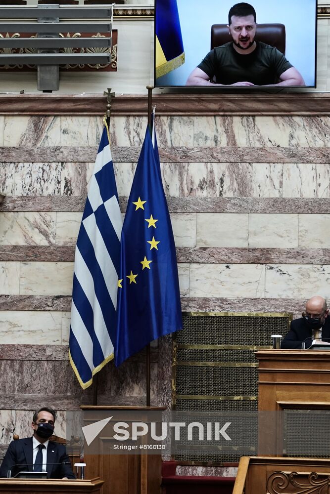 Greece Ukraine Zelenskiy Parliament