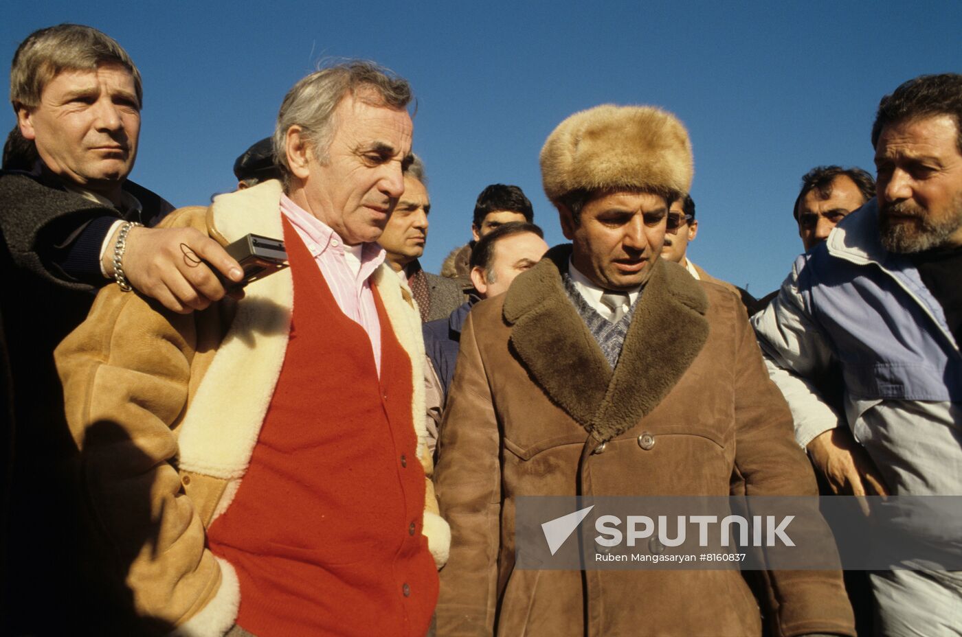 Frtench singer Charles Aznavour visits Armenia