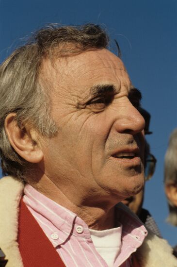 Frtench singer Charles Aznavour visits Armenia