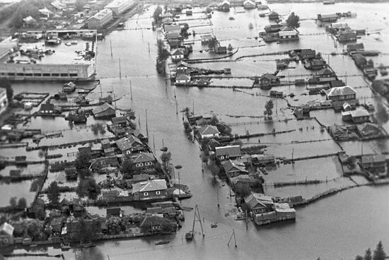 Flood in Kalininsky District, Tyumen Region