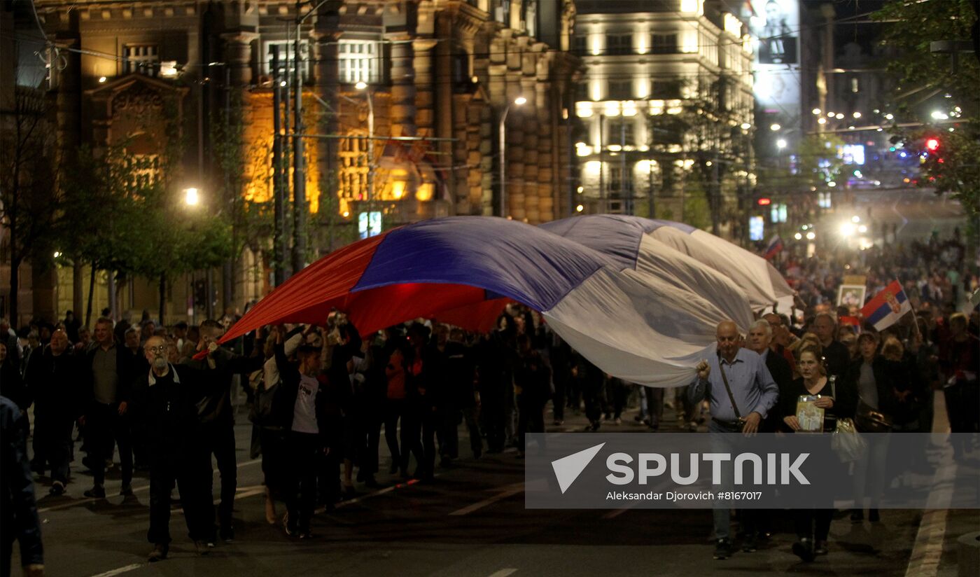 Serbia Russia Support Rally
