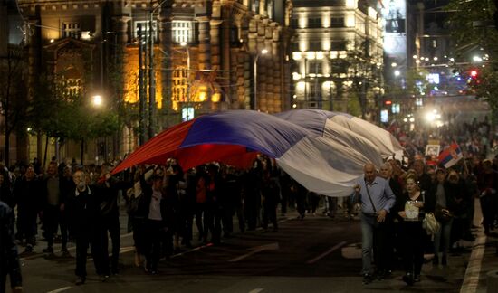 Serbia Russia Support Rally