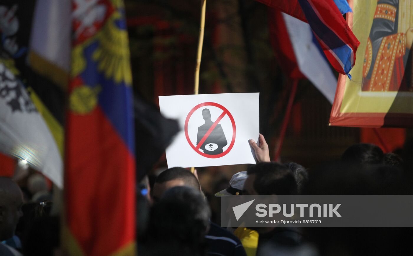 Serbia Russia Support Rally