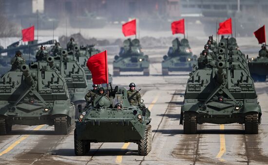 Russia WWII Victory Day Parade Rehearsal