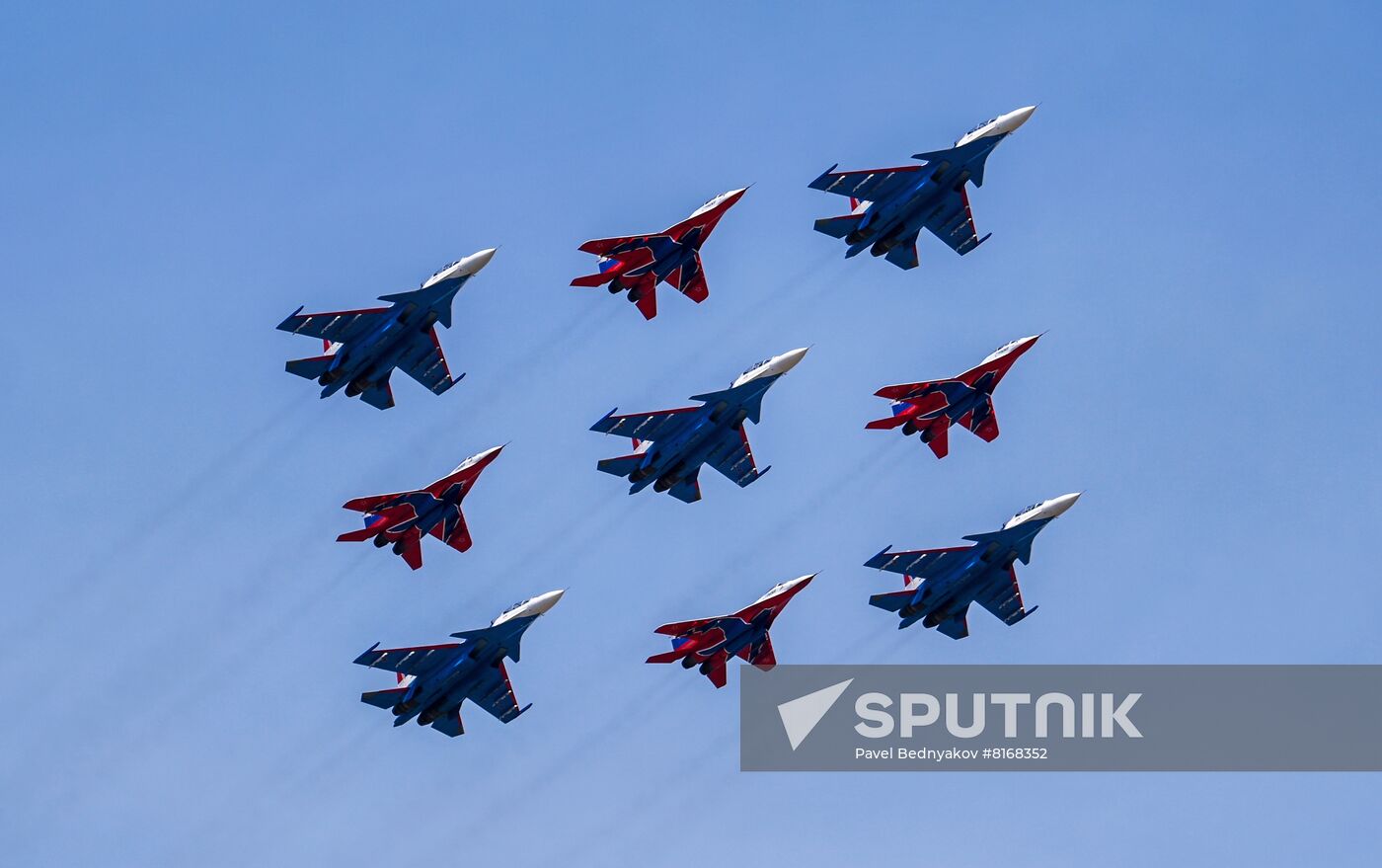 Russia Victory Day Parade Aerial Rehearsal
