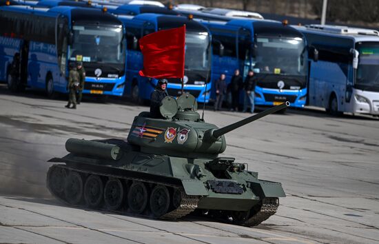 Russia WWII Victory Day Parade Rehearsal