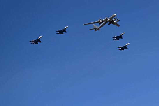 Russia Victory Day Parade Aerial Rehearsal