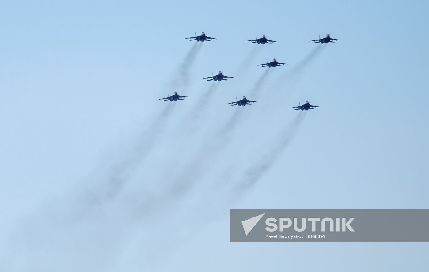 Russia Victory Day Parade Aerial Rehearsal