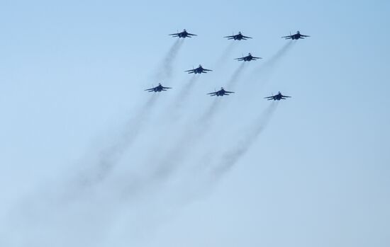 Russia Victory Day Parade Aerial Rehearsal