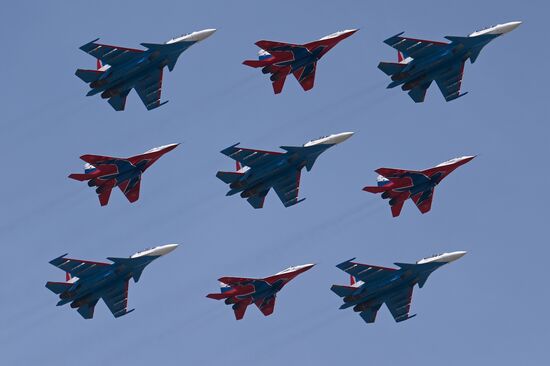 Russia Victory Day Parade Aerial Rehearsal