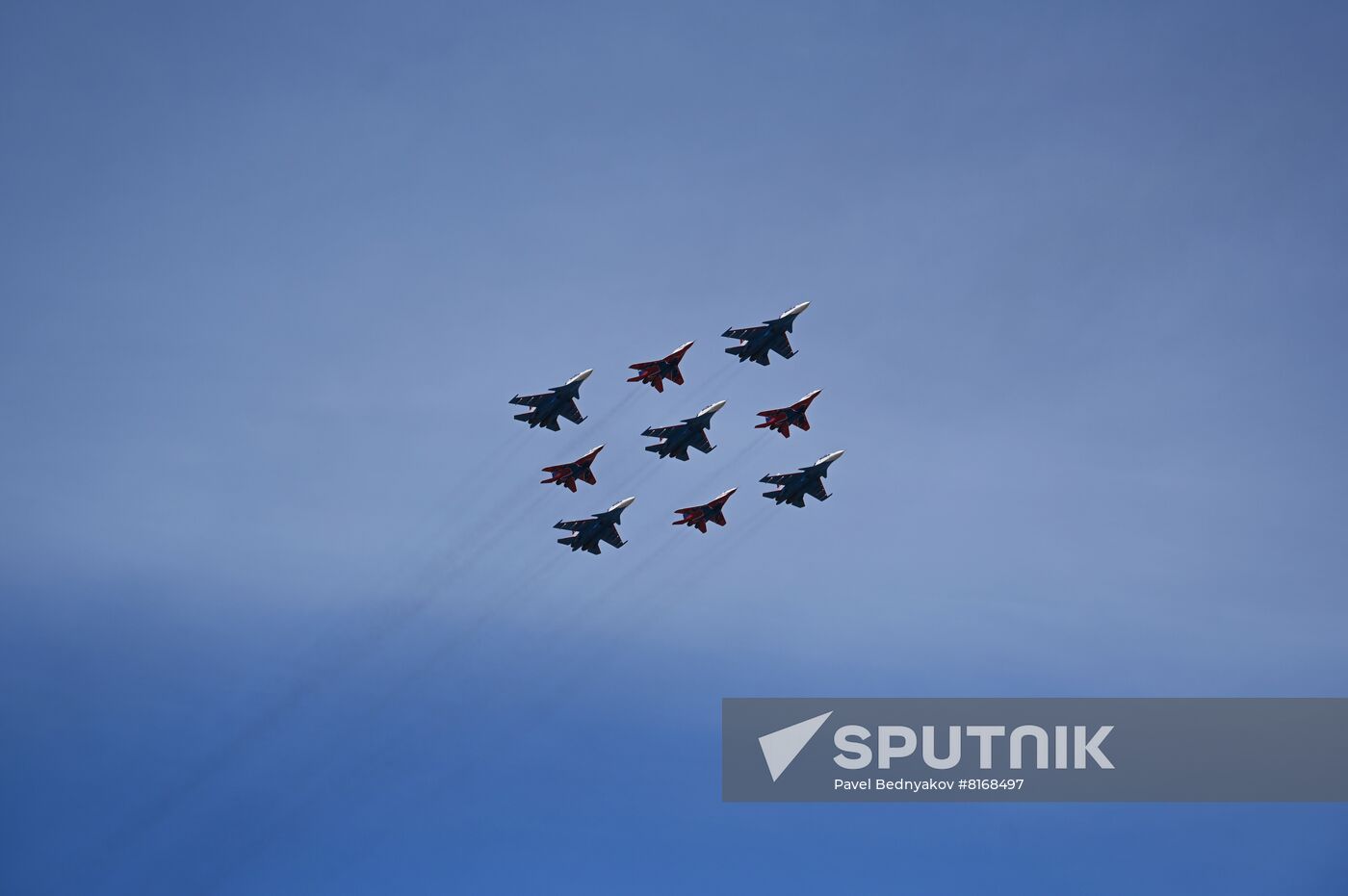 Russia Victory Day Parade Aerial Rehearsal