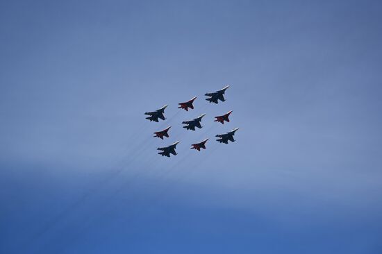 Russia Victory Day Parade Aerial Rehearsal