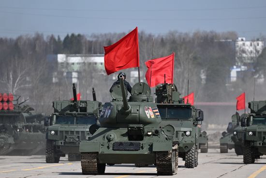 Russia WWII Victory Day Parade Rehearsal