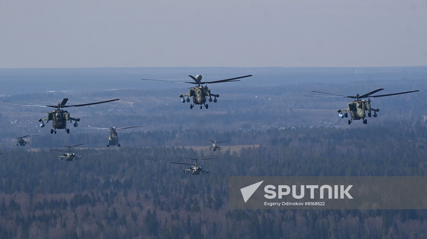 Russia Victory Day Parade Aerial Rehearsal