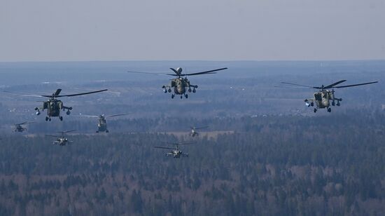 Russia Victory Day Parade Aerial Rehearsal