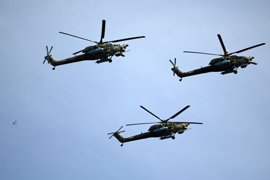 Russia Victory Day Parade Aerial Rehearsal
