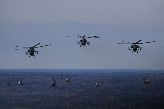 Russia Victory Day Parade Aerial Rehearsal