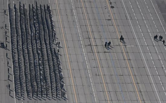 Russia WWII Victory Day Parade Rehearsal