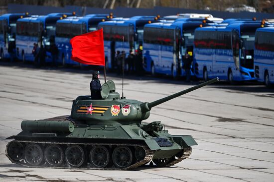 Russia WWII Victory Day Parade Rehearsal