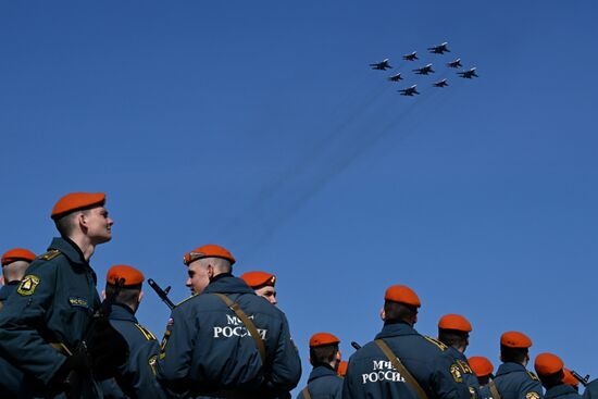 Russia Victory Day Parade Aerial Rehearsal
