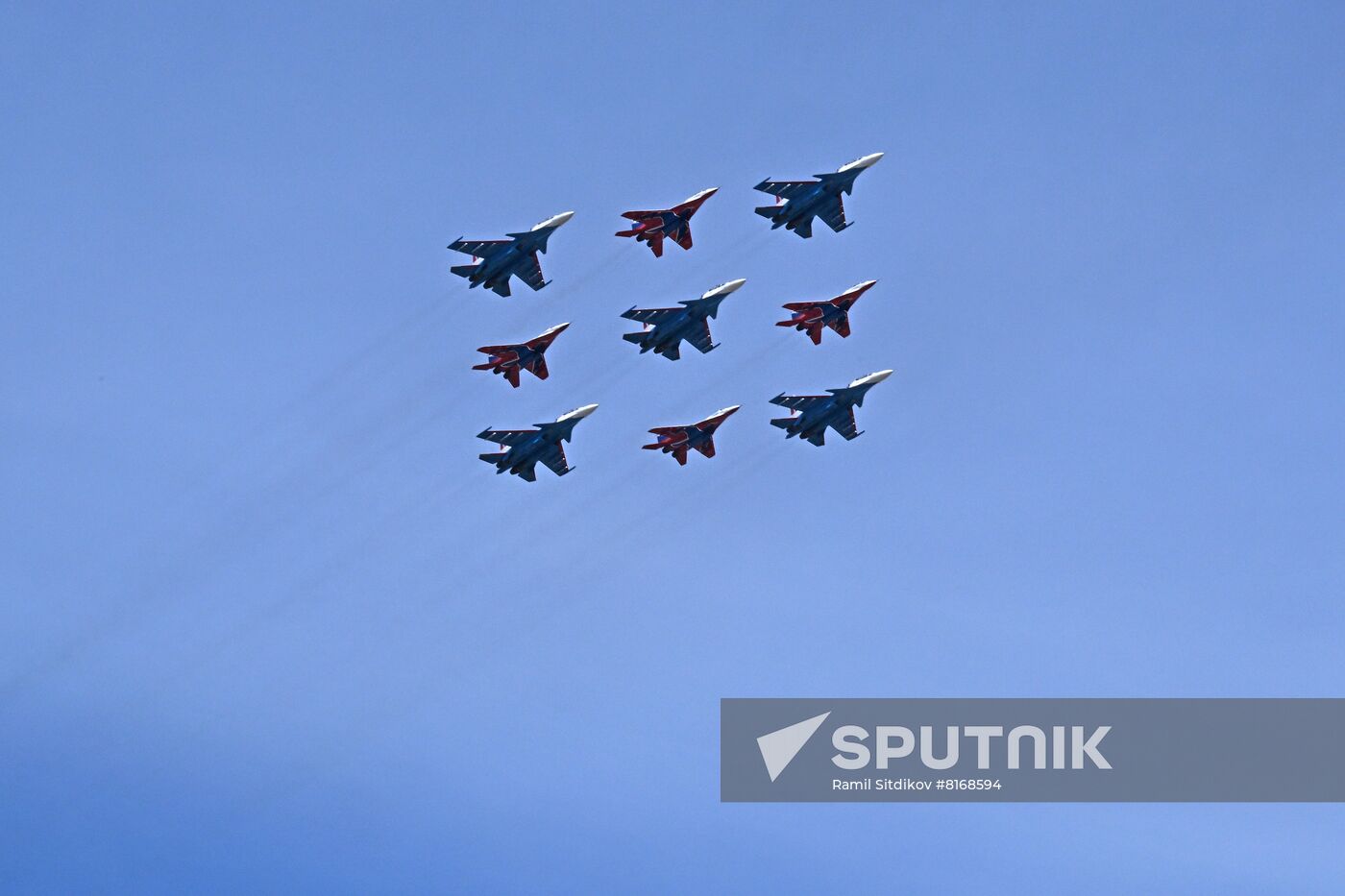 Russia Victory Day Parade Aerial Rehearsal