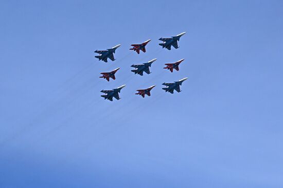 Russia Victory Day Parade Aerial Rehearsal